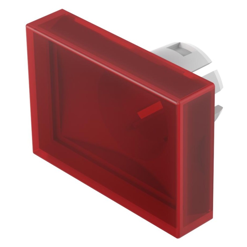 1 pcs - EAO Red Rectangular Push Button Lens for Use with Push Button