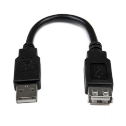 1 pcs - StarTech.com USB 2.0 Cable, Male USB A to Female USB A USB Extension Cable, 15cm