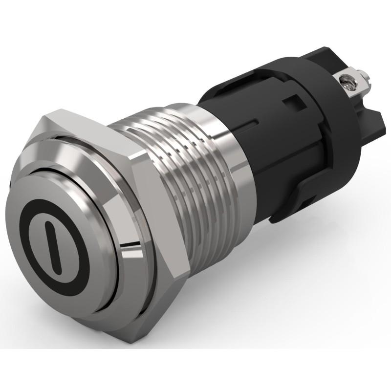 1 pcs - EAO 82 Series Push Button Switch, Latching, Panel Mount, 16mm Cutout, SPDT, 240V, IP65, IP67