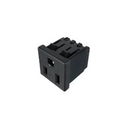 10 pcs : 739W-X2/32-A - AC Power Plugs & Receptacles 15A 125VAC BLACK SOLDER TERMINALS