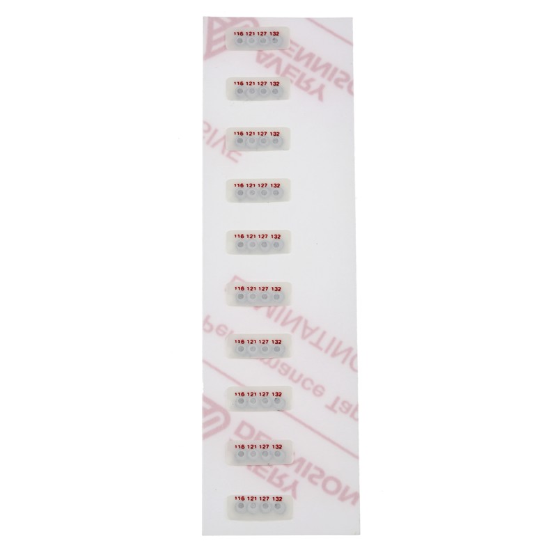 10 pcs - RS PRO Non-Reversible Temperature Sensitive Label, 116°C to 132°C, 4 Levels