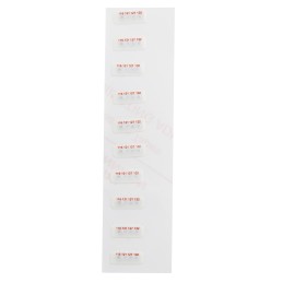 10 pcs - RS PRO Non-Reversible Temperature Sensitive Label, 116°C to 132°C, 4 Levels