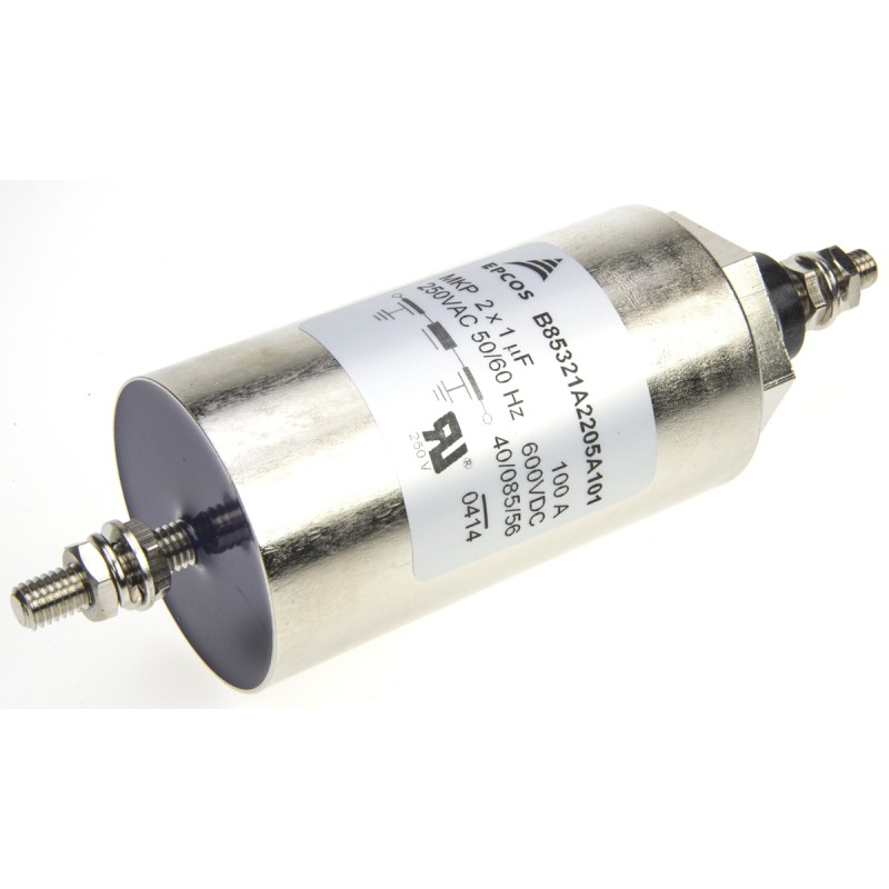 6 pcs - EPCOS B85321, Feedthrough Capacitor250 V ac, 600V dc, Screw Mount