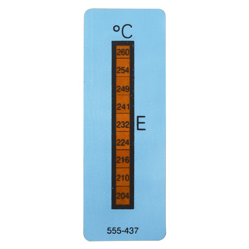 10 pcs - RS PRO Non-Reversible Temperature Sensitive Label, 204°C to 260°C, 8 Levels