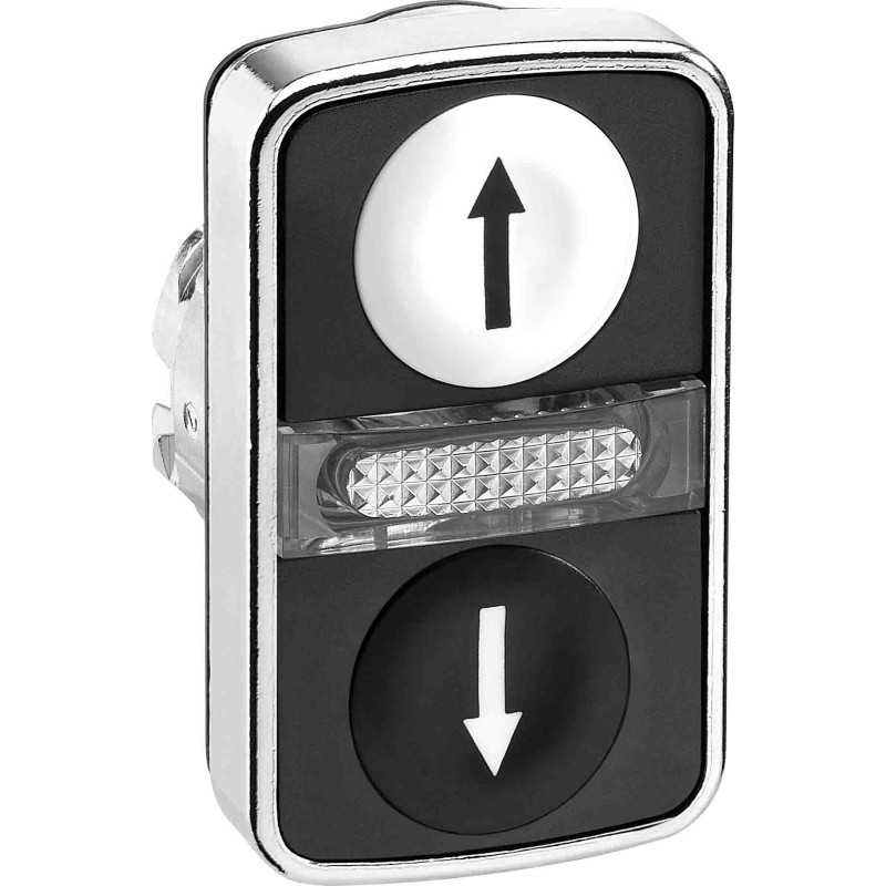 1 pcs - Schneider Electric ZB4 Series Spring Return Push Button Head, 22mm Cutout, IP66, IP67, IP69K