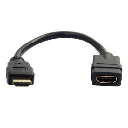 1 pcs - StarTech.com 4K @ 30Hz HDMI 1.4 Male HDMI to Female HDMI Cable, 15cm