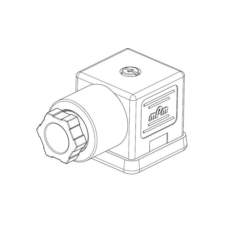 1 pcs - Brad from Molex 2P & 3P, Female DIN 43650 Solenoid Connector, No, 24 V Voltage