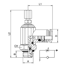 10 pcs - RS PRO Threaded Flow Regulator x Push In 10 mm Tube Outlet Port