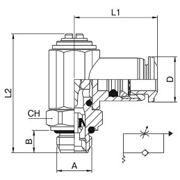 10 pcs - RS PRO Threaded Flow Regulator x Push In 8 mm Tube Outlet Port