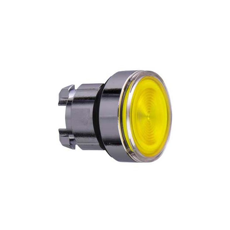 1 pcs - Schneider Electric Harmony XB4 Series Yellow Momentary Push Button Head, 22mm Cutout, IP66, IP67, IP69K