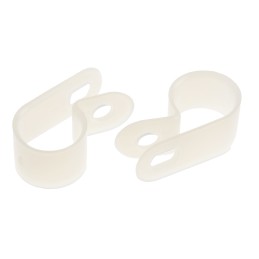 1 Bag of 100 - RS PRO Natural Nylon Cable Clip, 12.7mm Max. Bundle