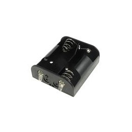 10 pcs : 12BH221D-GR - Cylindrical Battery Contacts, Clips, Holders & Springs 2 'C' W/TABS BLK