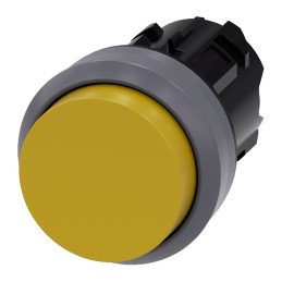 1 pcs - Siemens SIRIUS ACT Series Yellow Momentary Push Button Head, 22mm Cutout, IP66, IP67, IP69K