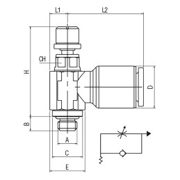 10 pcs - RS PRO Threaded Flow Regulator x Push In 4 mm Tube Outlet Port