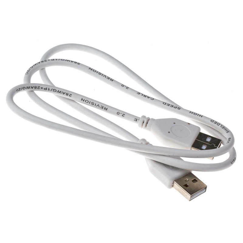 1 pcs - RS PRO USB 2.0 Cable, Male USB A to Male USB A Cable, 800mm