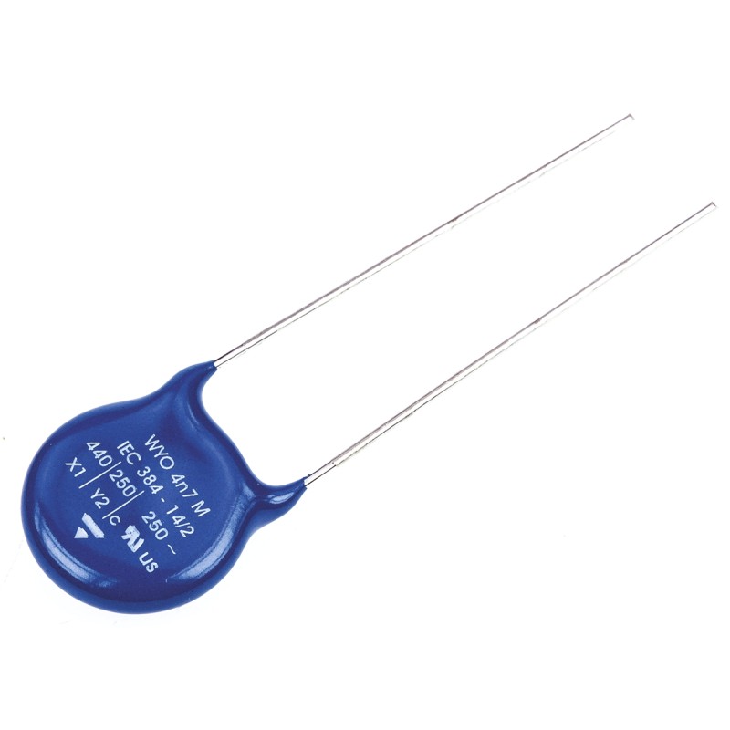 10 pcs - Vishay Single Layer Ceramic Capacitor (SLCC) 4.7nF 400V ac ±20% Y5U Dielectric, WYO, Through Hole +125°C Max Op. Temp.