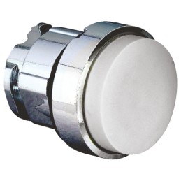 1 pcs - Schneider Electric Harmony XB4 Series White Spring Return Push Button Head, 22mm Cutout, IP66, IP67, IP69K