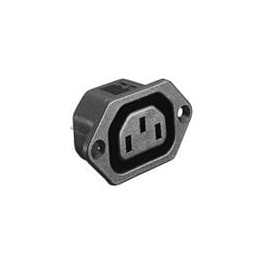 10 pcs : PX0675/63/WH - AC Power Entry Modules Flange Mnt IEC Outlet, 6.3mm Tab WH