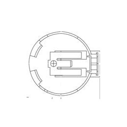 10 pcs : 122-3124-GR - Coin Cell Battery Holders CR2477 COIN CELL HL