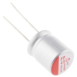 10 pcs - Nichicon 220μF Polymer Aluminium Solid Electrolytic Capacitor 10V dc, Radial, Through Hole - RNS1A221MDN1PH