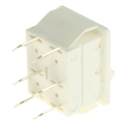 1 pcs - Arcolectric (Bulgin) Ltd DPDT, On-On Rocker Switch Panel Mount