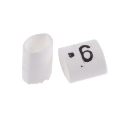 1 Bag of 100 - TE Connectivity Heat Shrink Cable Markers, White, Pre-printed '9', 1 - 3mm Cable