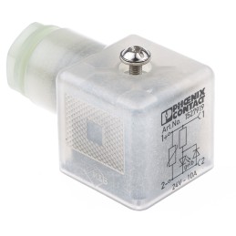 1 pcs - Phoenix Contact SACC 3P DIN 43650 A, Female Solenoid Valve Connector with Indicator Light, 24 V Voltage