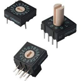 1 pcs - Omron 16 Way Through Hole DIP Switch, Rotary Shaft Actuator