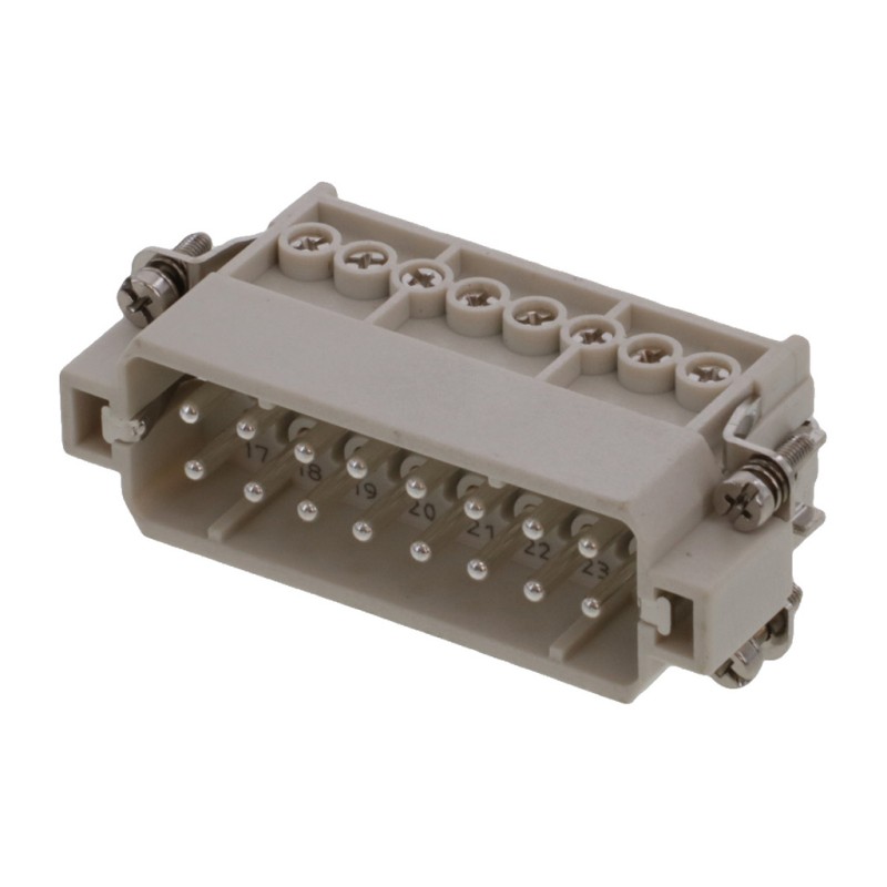 1 pcs - Molex Heavy Duty Power Connector Module, 16A, Male, Copper Alloy Series, 16 Contacts