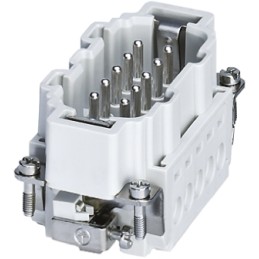 1 pcs - Phoenix Contact Heavy Duty Power Connector Insert, 16A, Male, HEAVYCON B10 Series, 10 Contacts