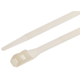 1 Bag of 100 - RS PRO Cable Tie, Double Locking, 360mm x 9 mm, Natural Nylon, Pk-100