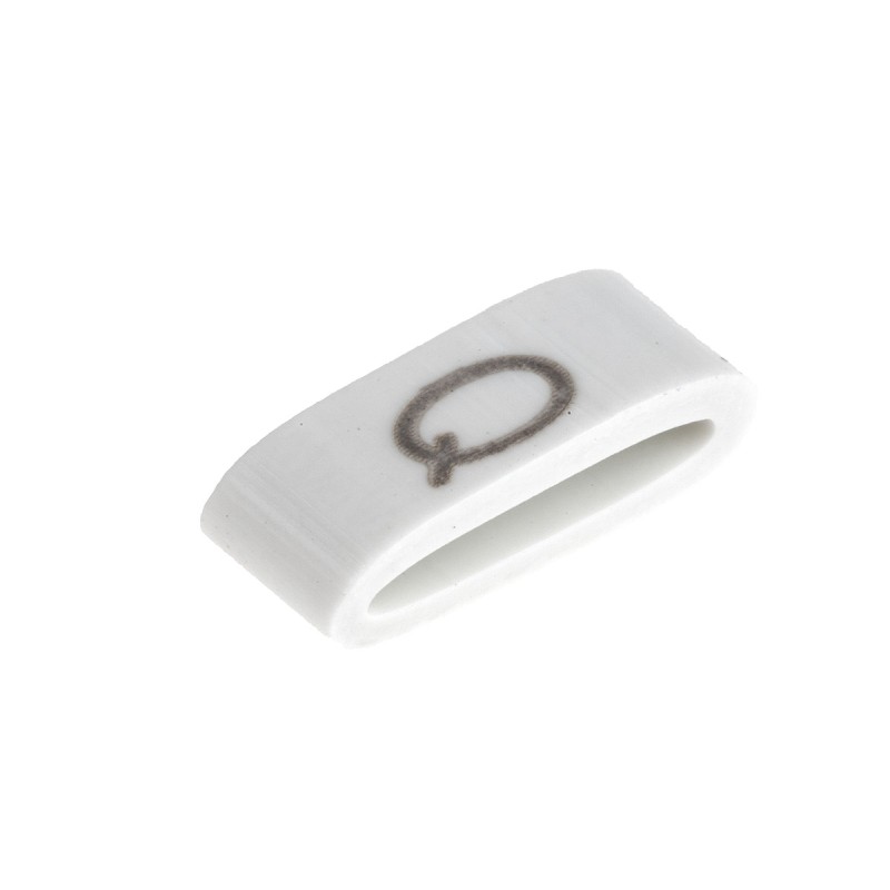 1 Bag of 100 - HellermannTyton HODS85 Slide On Cable Markers, Black on White, Pre-printed 'Q', 1.8 - 6.3mm Cable