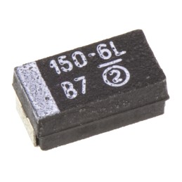 10 pcs - Vishay 150μF MnO2 Tantalum Capacitor 6.3V dc, 293D Series