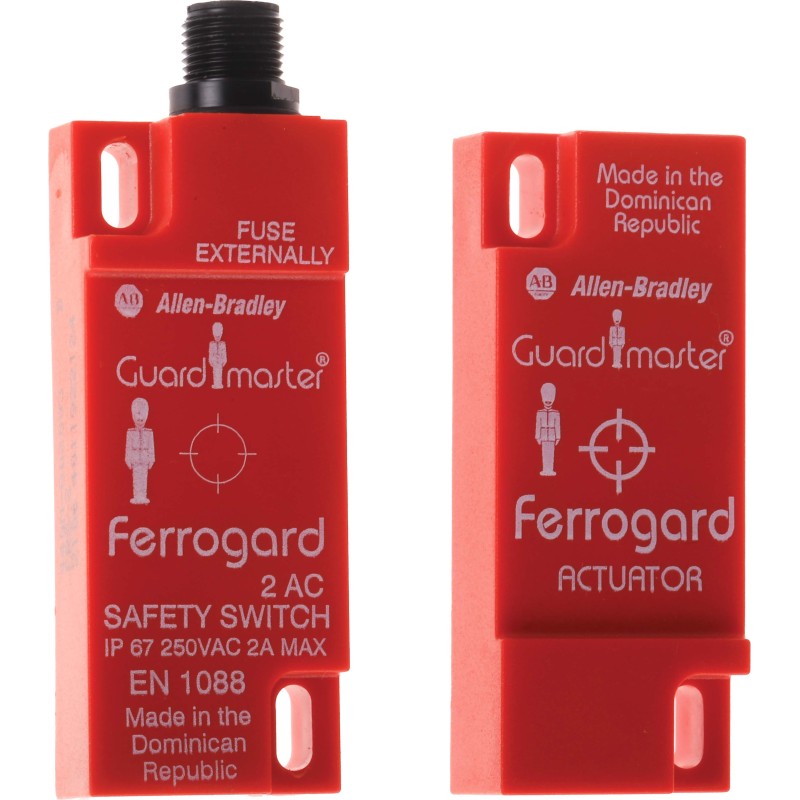 1 pcs - Allen Bradley Guardmaster 440N Series Magnetic Non-Contact Safety Switch, 250V ac, ABS Housing, NC, 4-Pin Micro QD