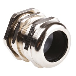 1 Box of 1 - SIB SIB-TEC Series Metallic Nickel Plated Brass Cable Gland, M40 Thread, 15mm Min, 27mm Max, IP68