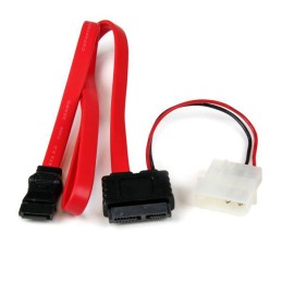 1 pcs - StarTech.com Female Slimline SATA to Female, Male LP4, SATA Data Cable, 508mm