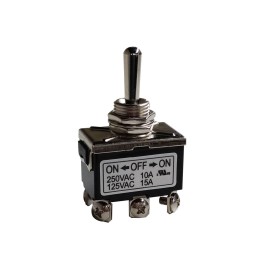 1 pcs - RS PRO Toggle Switch, PCB Mount, On-Off-On, DPDT, Screw Terminal