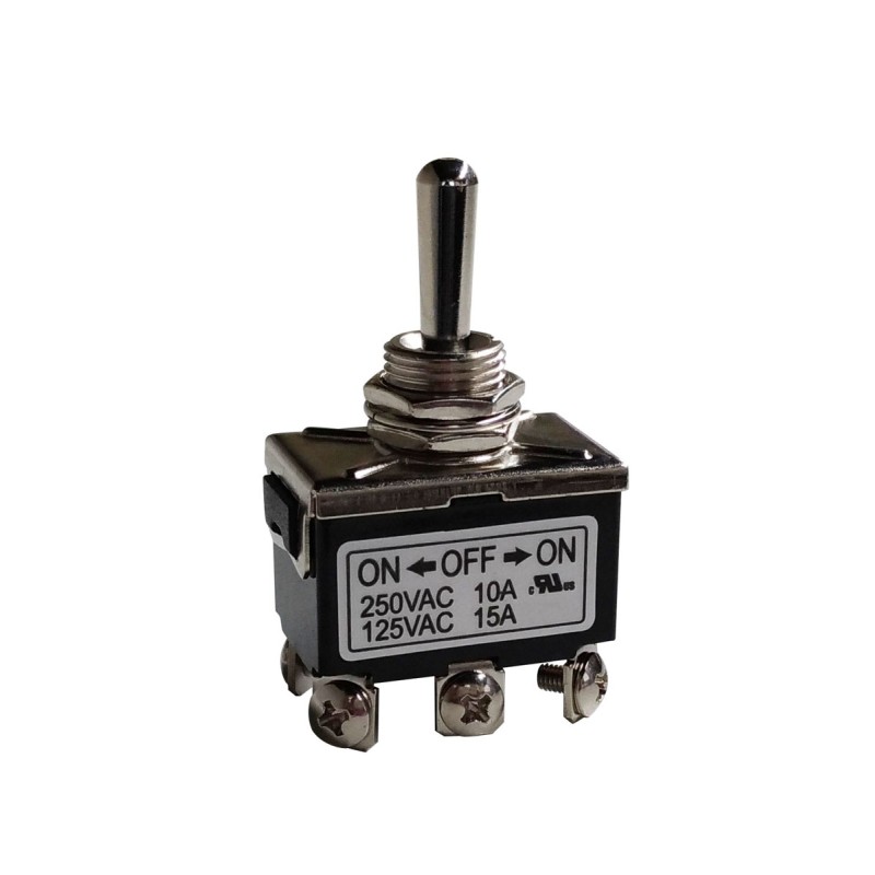 1 pcs - RS PRO Toggle Switch, PCB Mount, On-Off-On, DPDT, Screw Terminal