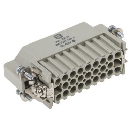 1 pcs - HARTING Heavy Duty Power Connector Insert, 10A, Male, Han D Series, 25 Contacts