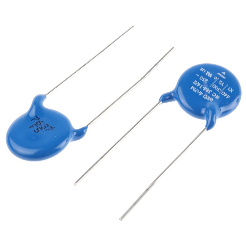 10 pcs - Vishay Single Layer Ceramic Capacitor (SLCC) 4.7nF 400V ac ±20% Y5U Dielectric, WYO, Through Hole +125°C Max Op. Temp.