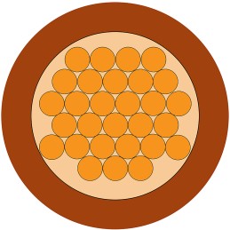 1 Reel of 100 M - RS PRO Brown 6 mm² Hook Up Wire, 75/0.3 mm, 100m, PVC Insulation