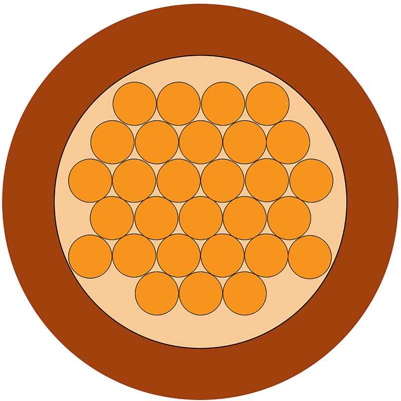 1 Reel of 100 M - RS PRO Brown 6 mm² Hook Up Wire, 75/0.3 mm, 100m, PVC Insulation