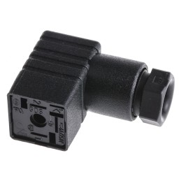 1 pcs - Hirschmann GDS 2P+E DIN 43650, Female Solenoid Valve Connector, No, 250 V ac/dc Voltage