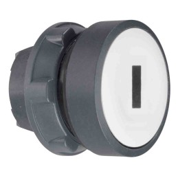 1 pcs - Schneider Electric Harmony XB5 Series White Momentary Push Button Head, 22mm Cutout