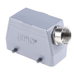 1 pcs - Epic Contact H-BE Heavy Duty Power Connector Hood, 16 Contacts, M25 Thread