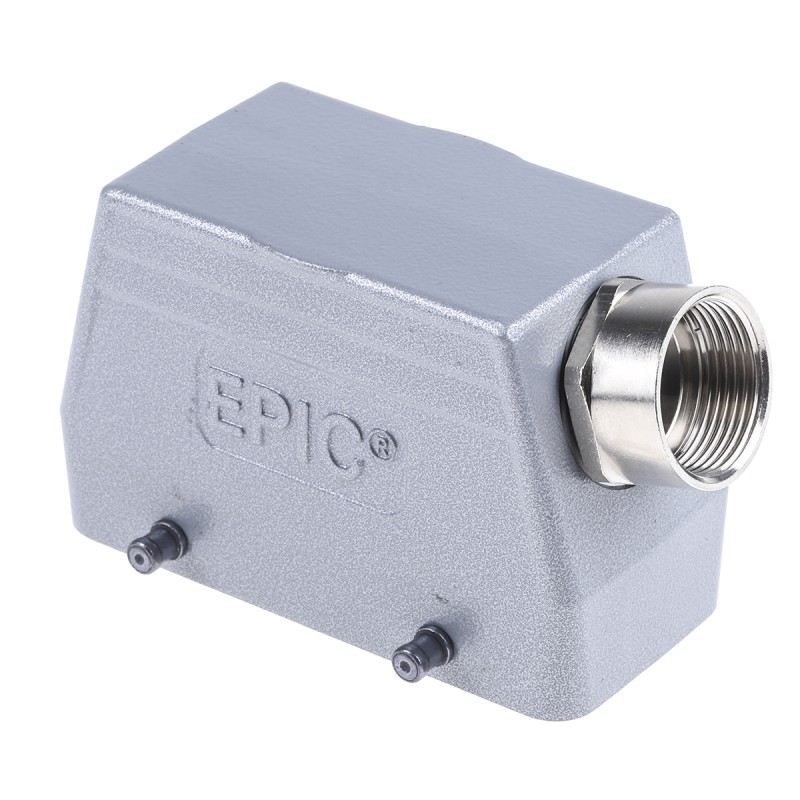 1 pcs - Epic Contact H-BE Heavy Duty Power Connector Hood, 16 Contacts, M25 Thread