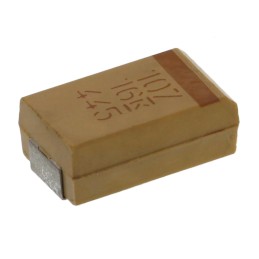 10 pcs - KEMET 100μF MnO2 Tantalum Capacitor 16V dc, T491 Series