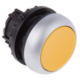 1 pcs - Eaton RMQ Titan M22 Series Yellow Momentary Push Button Head, 22mm Cutout, IP69K