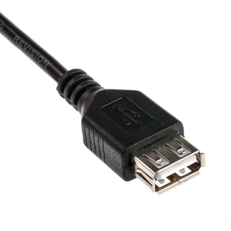1 pcs - RS PRO USB 2.0 Cable, Male USB A to Female USB A Cable, 250mm