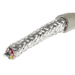 1 Reel of 100 M - Alpha Wire Multicore Data Cable, 0.23 mm², 6 Cores, 24 AWG, Screened, 100m, Grey Sheath